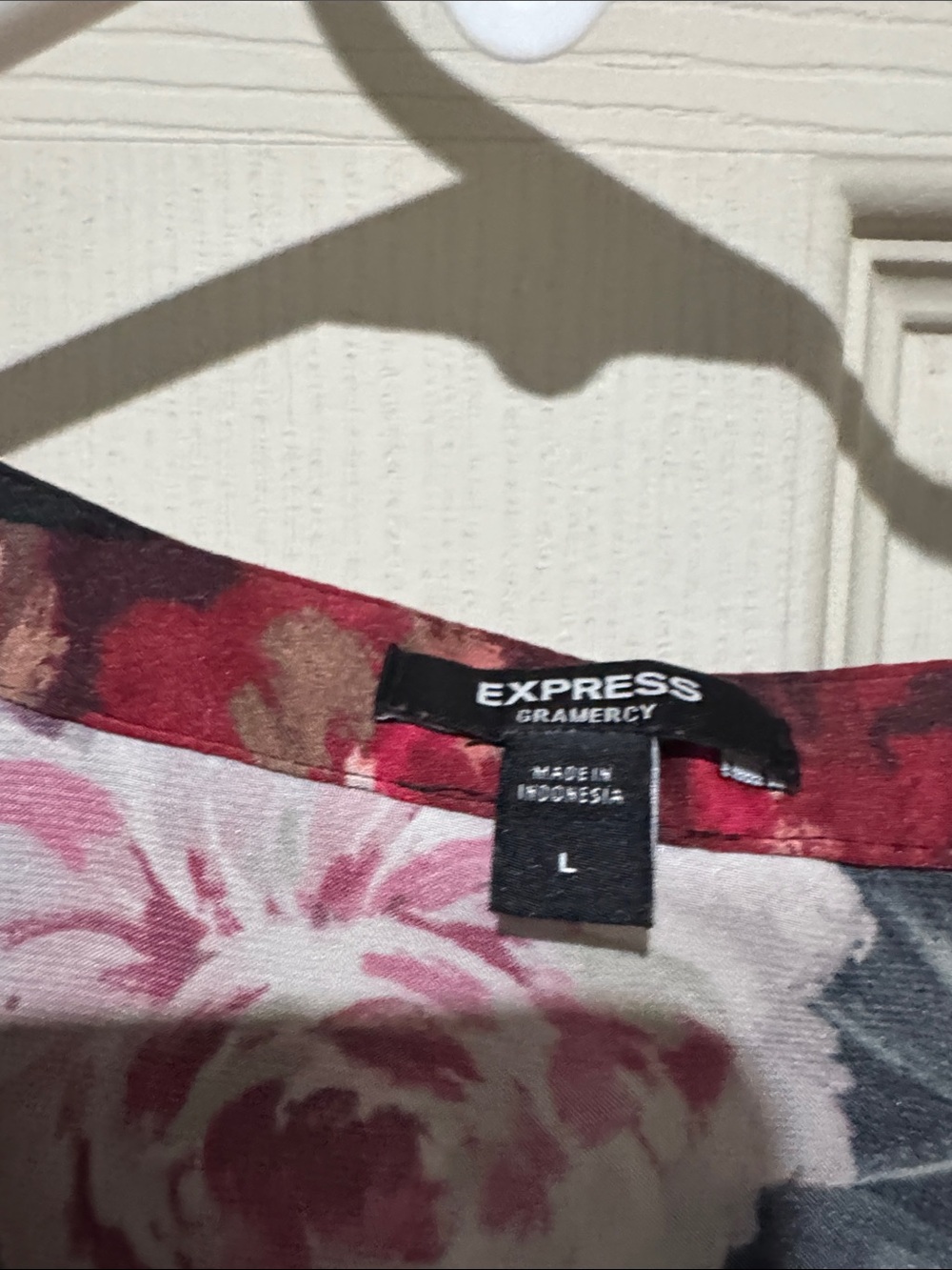 Express Gramercy Floral Scoop Neck Top in Pink and Red